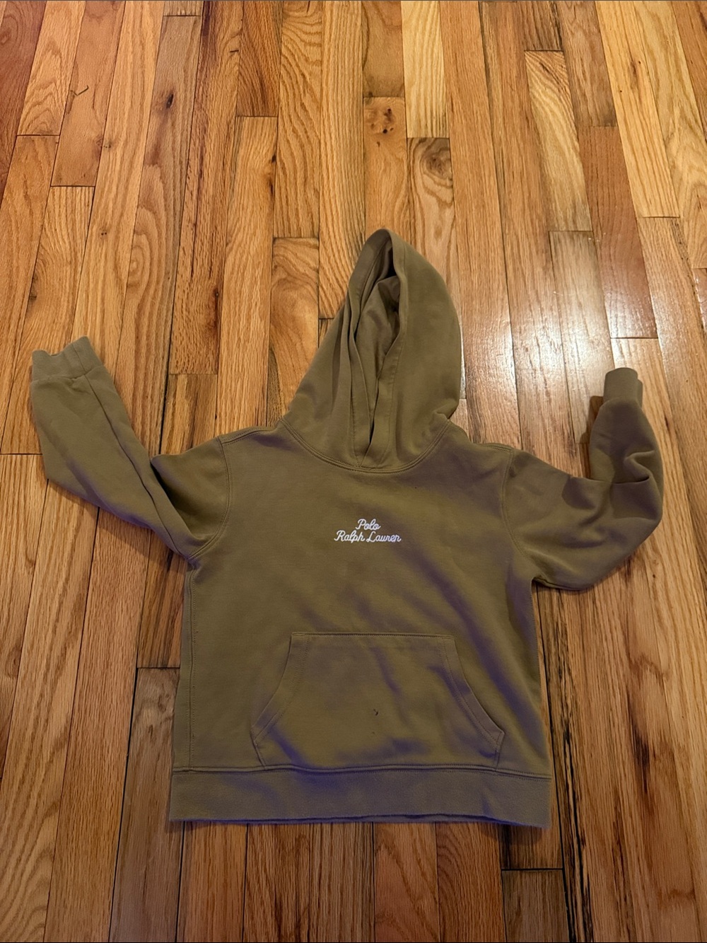 Polo by Ralph Lauren Olive Hoodie with Chest Script Logo